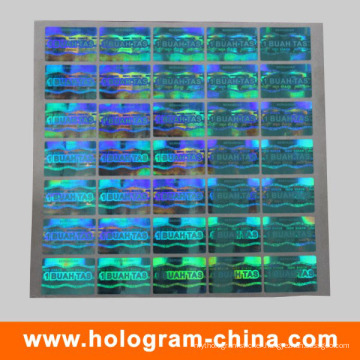 Blue 3D Laser Security Hologram Sticker